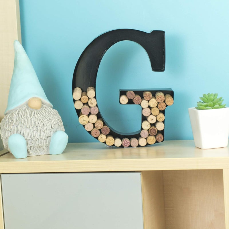 Made Easy Kit Metal Letter Wine Cork Keepsake Saver & Holder Monogram w/Free Wall Mount Kit A-Z (Letter L) - Image 5